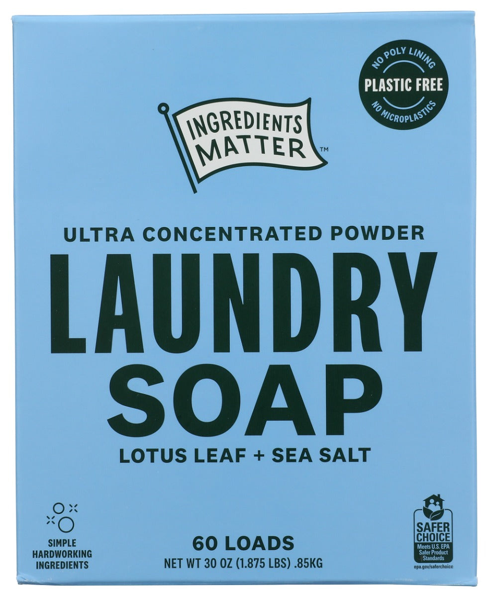 INGREDIENTS MATTER: Lotus Sea Salt Laundry Powder, 30 oz