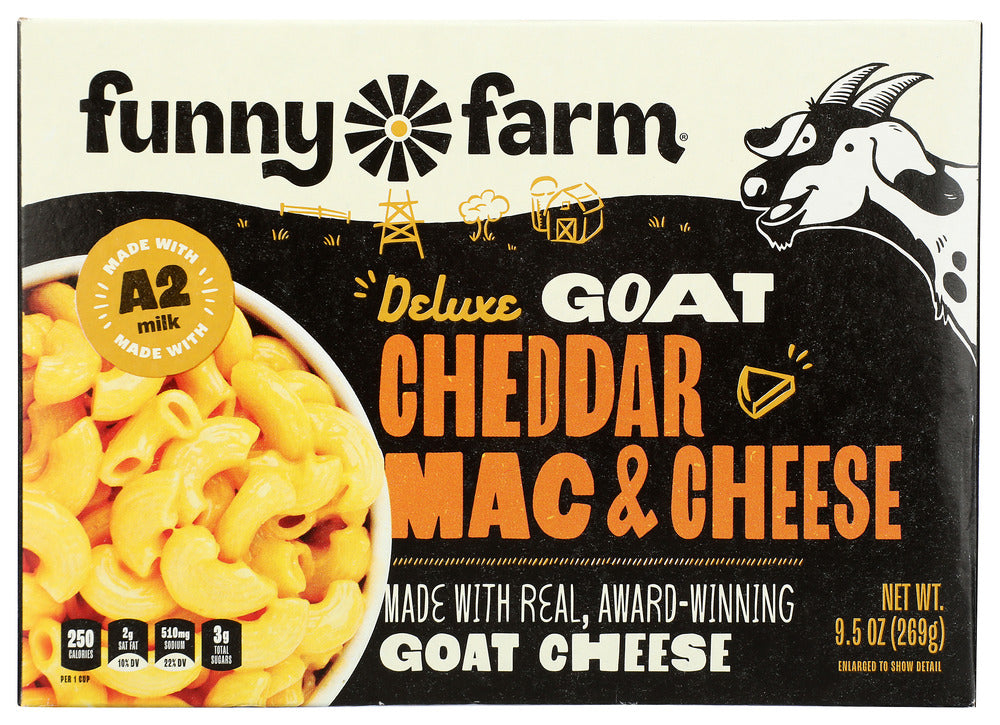 FUNNY FARMS: Goat Cheddar Cheese, 9.5 oz