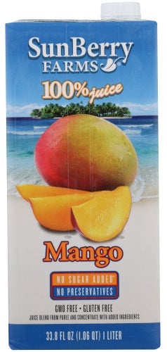 SUNBERRY FARMS: 100% Mango juice, 33.81 oz