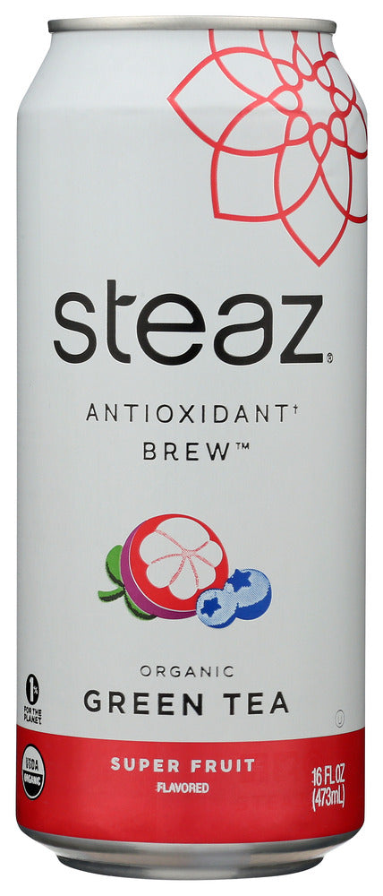 STEAZ: Super Fruit Organic Green Tea, 16 fo