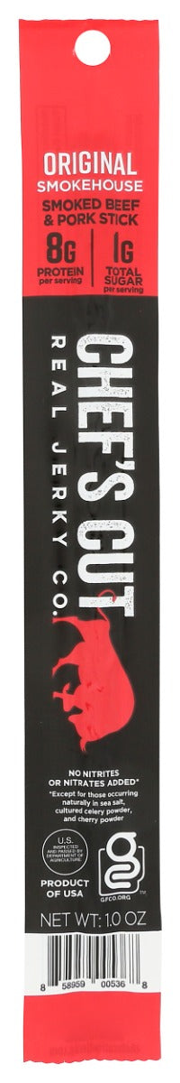 CHEFS CUT: Beef & Pork Snack Stick Original Smokehouse, 1 oz