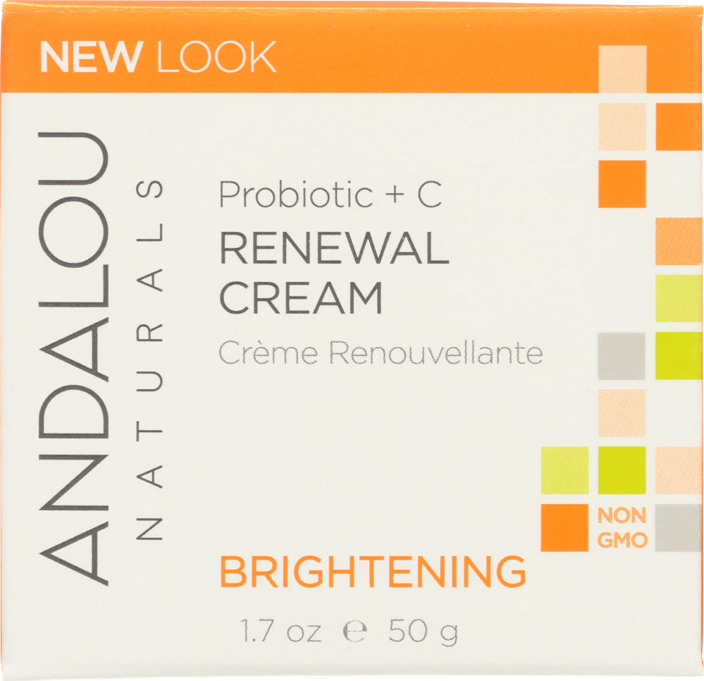 ANDALOU NATURALS: Renewal Cream Probiotic + C Brightening, 1.7 oz