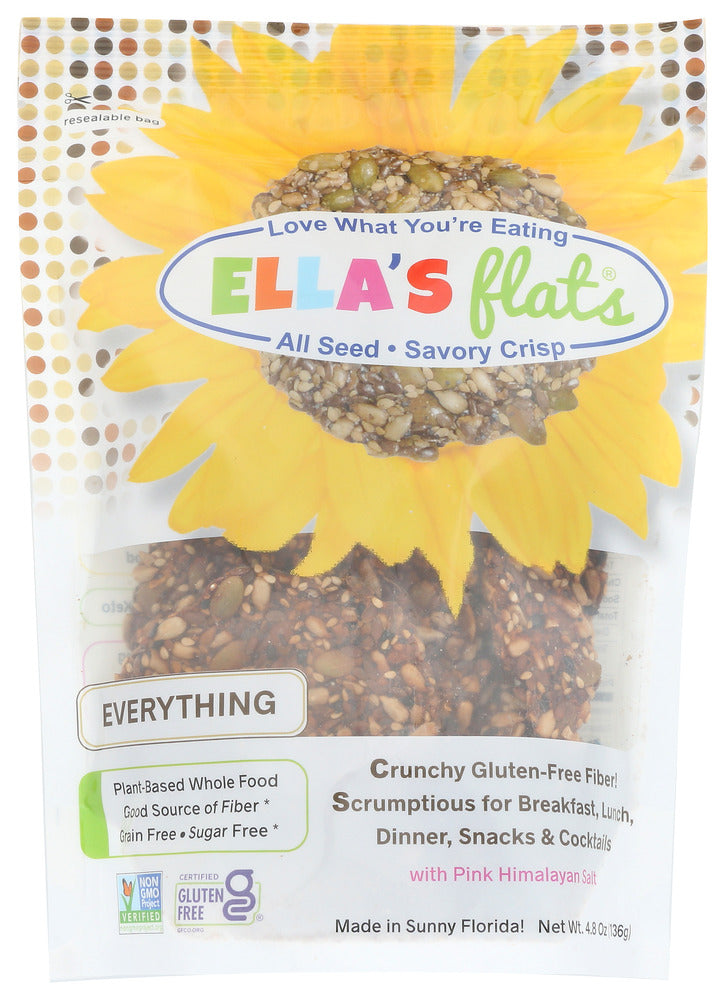 ELLAS FLATS: Everything All Seed Savory Crisp, 6 oz