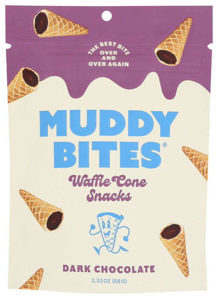 MUDDY BITES: Snck Wflcn Dark Chocolate, 2.33 OZ