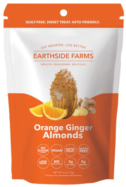 EARTHSIDE FARMS: Orange Ginger Almonds, 4 oz