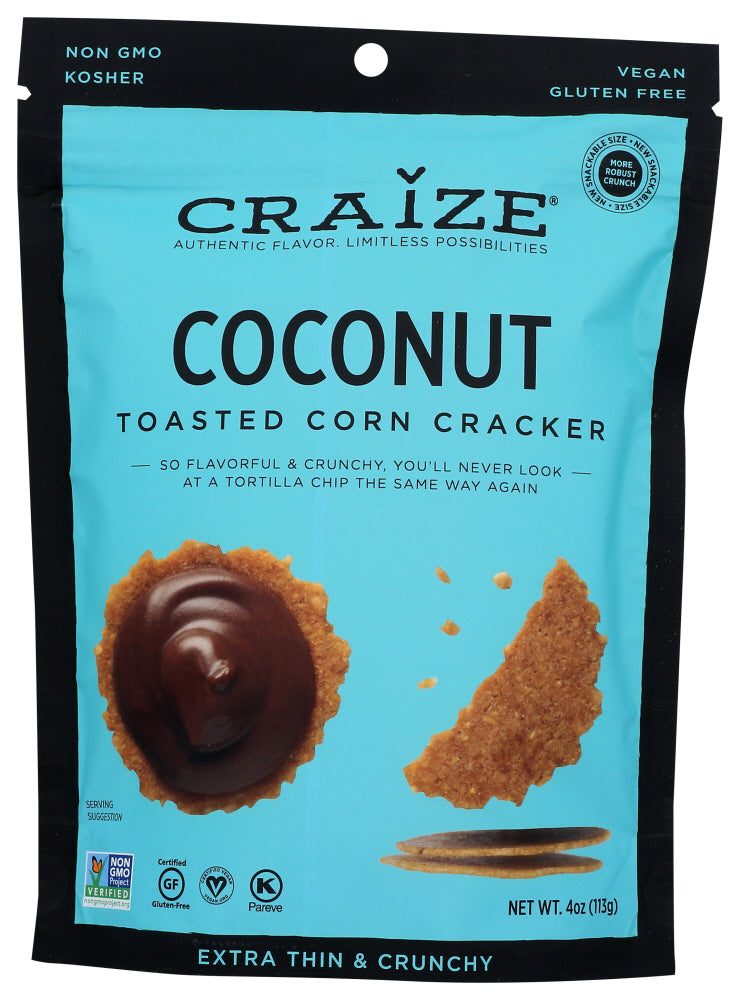 CRAIZE: Crackers Corn Coconut, 4 oz
