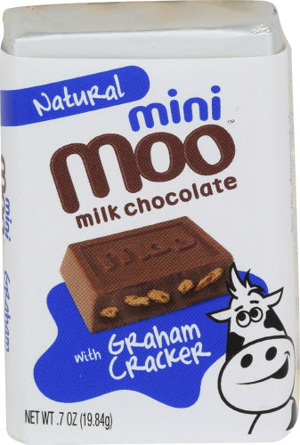 MOO ORGANIC CHOCOLATES: Milk Chocolate with Graham Cracker Mini Bars, 0.7 oz