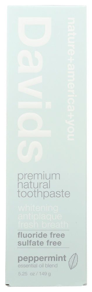 DAVIDS: Natural Peppermint Toothpaste, 5.25 oz