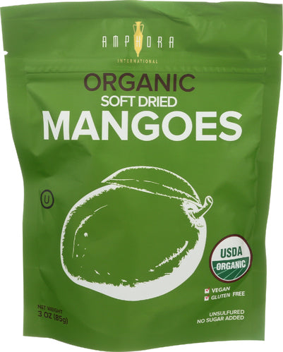 AMPHORA: Organic Soft Dried Mangoes, 3 oz