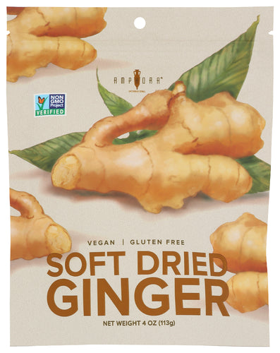 AMPHORA: Conventional Soft Dried Ginger, 4 oz
