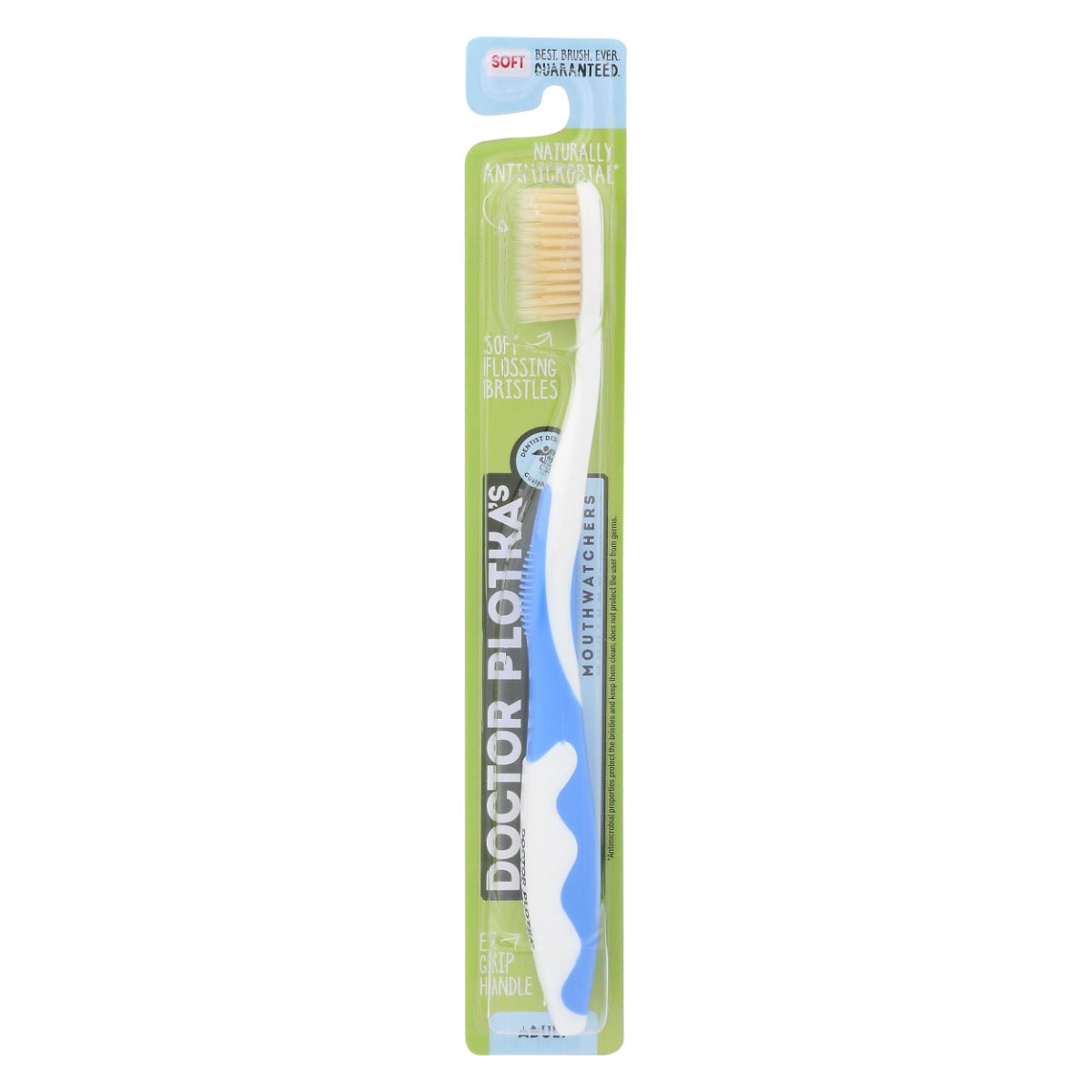 MOUTH WATCHERS: Toothbrush Adult Manual Blue, 1 ea
