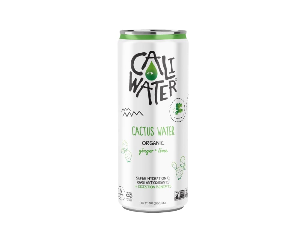 CALIWATER: Water Cactus Gingr Lime, 12 fo