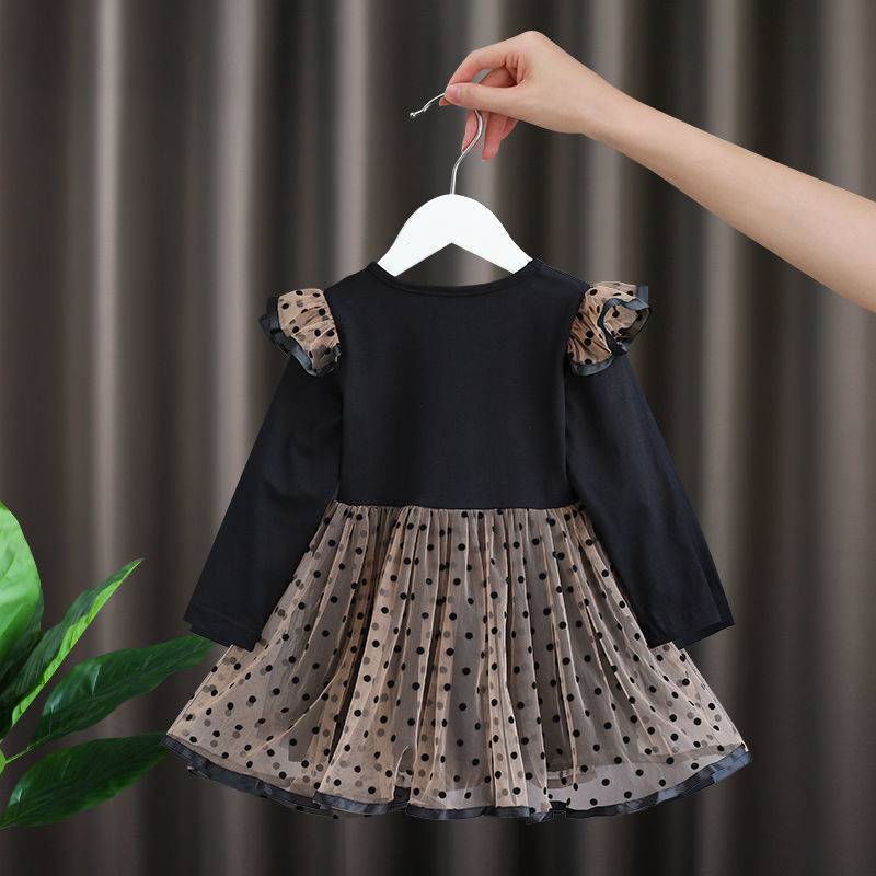 Children's Long-Sleeved Skirt Dress in Western Style