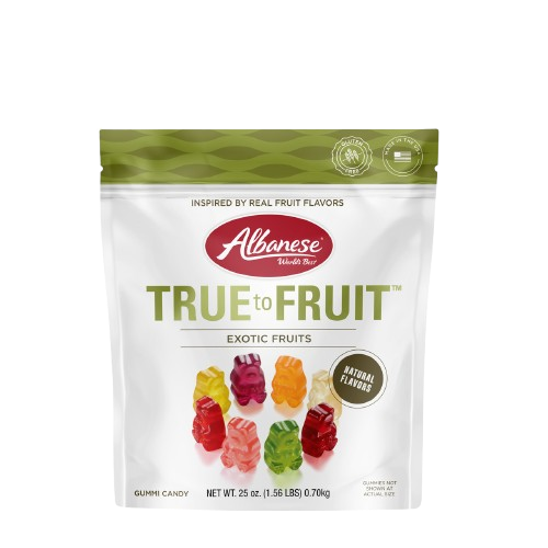 ALBANESE: True To Fruit Exotic Fruits Gummi Candy, 25 oz