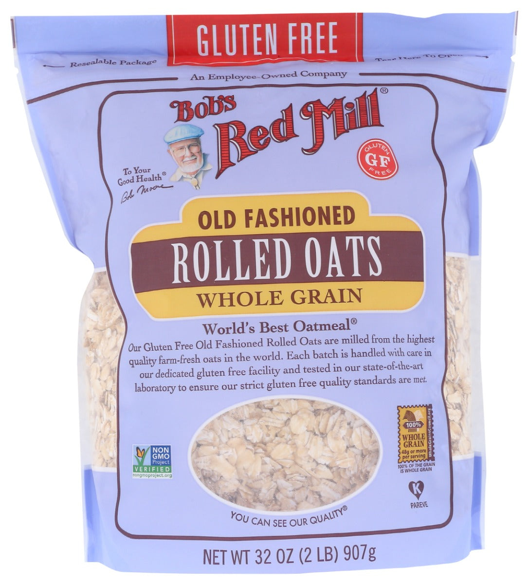 BOBS RED MILL: Gluten Free Old Fashioned Rolled Oats, 32 oz