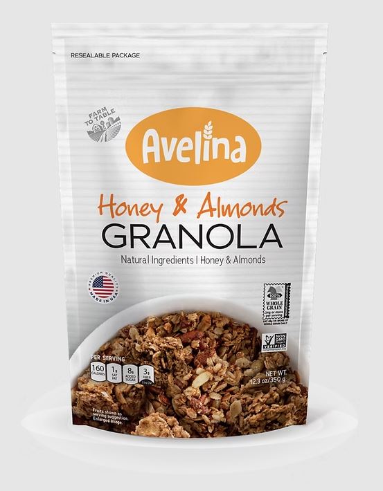 AVELINA: Honey and Almonds Granola, 12.3 oz