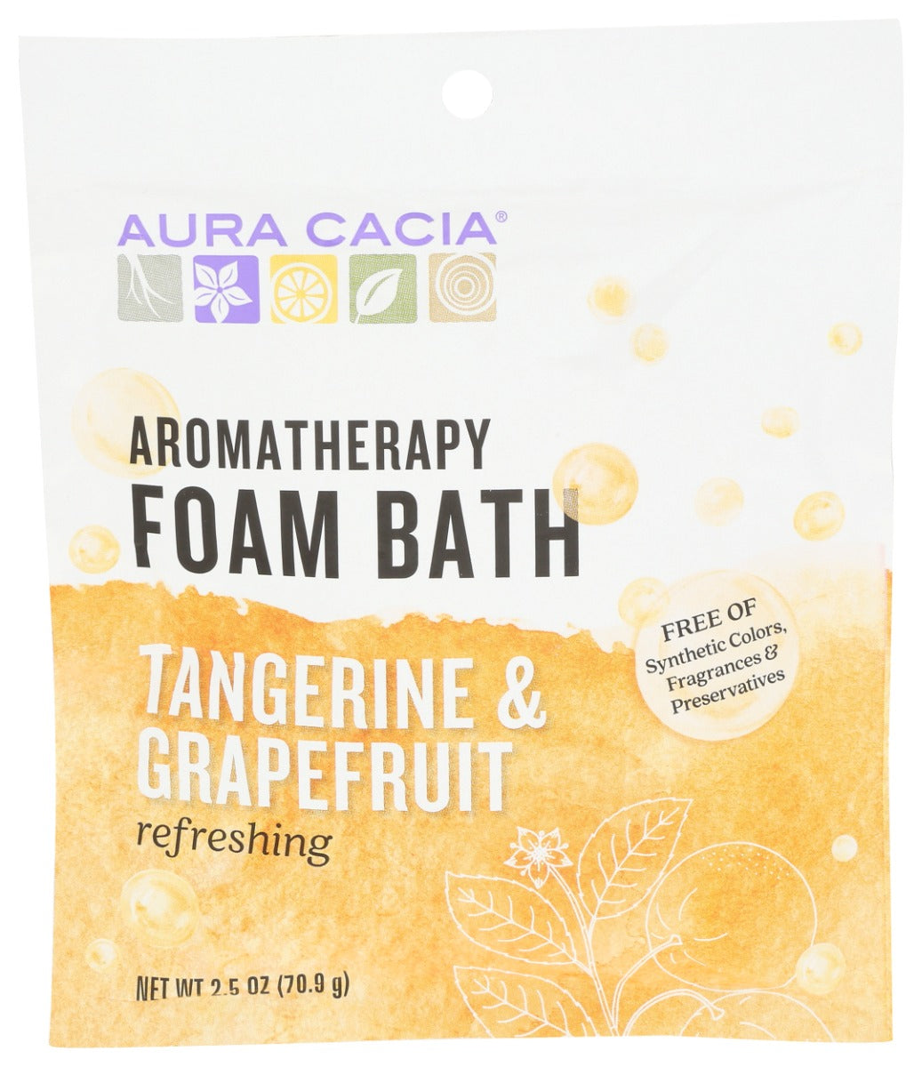 AURA CACIA: Tangerine Grapefruit Foam Bath, 2.5 oz