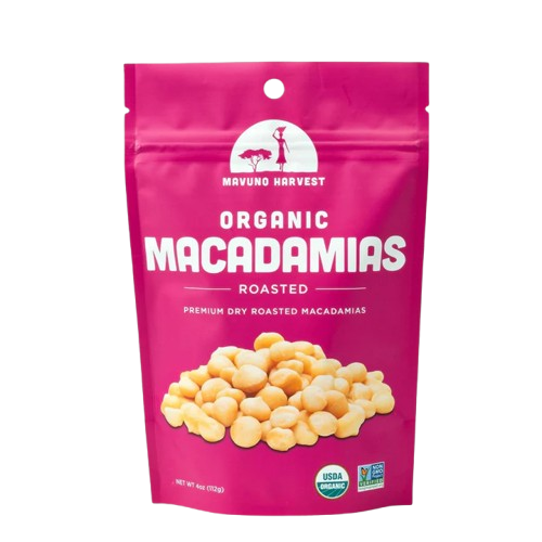 MAVUNO HARVEST: Organic Dry Roasted Macadamias, 4 oz