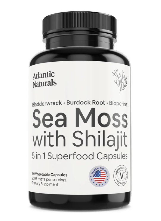 ATLANTIC NATURALS: Sea Moss With Shilajit, 60 vc