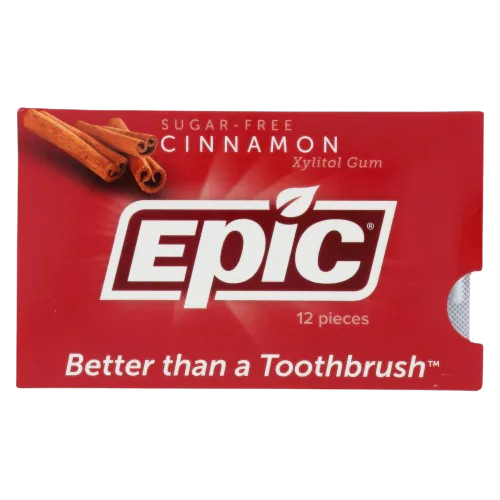 EPIC DENTAL: Cinnamon Xylitol Gum, 12 pc