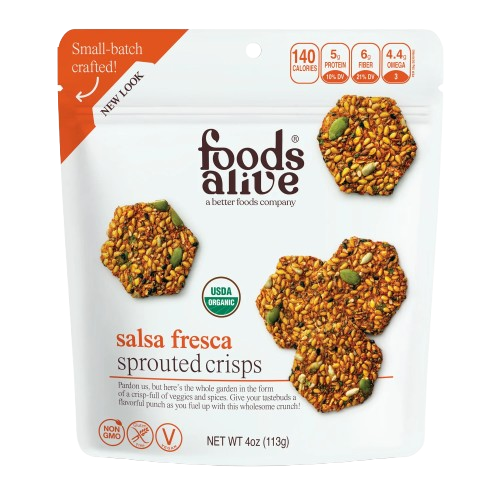 FOODS ALIVE: Salsa Fresca Organic Sprouted Crisps, 4 oz
