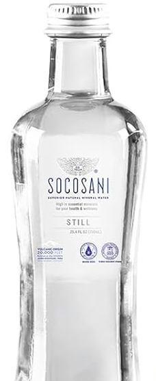 SOCOSANI: Still Mineral Water Glass Bottle, 750 ml