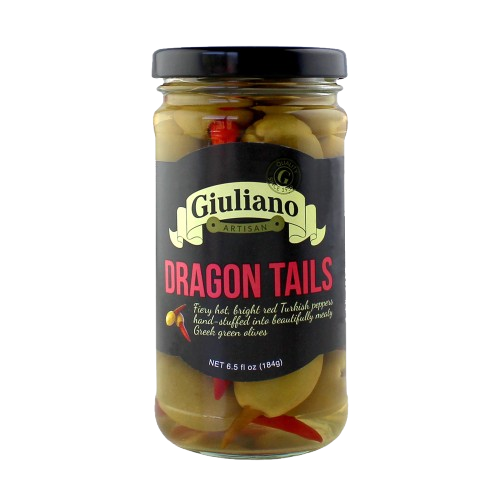 GIULIANO: Dragon Tails Stuffed Olives, 6.5 oz