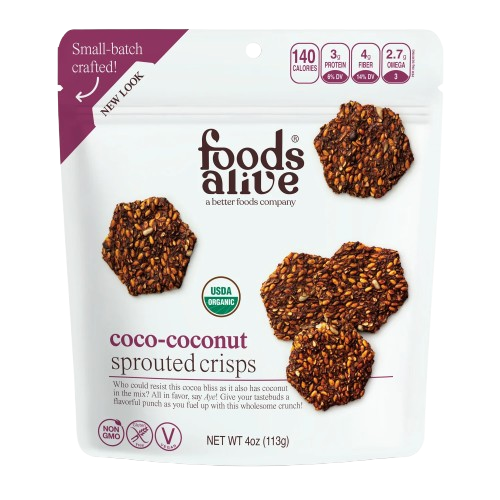 FOODS ALIVE: Coco Coconut Organic Sprouted Crisps, 4 oz
