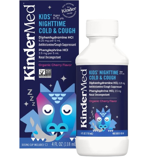 KINDERMED: Kids Nighttime Cold and Cough, 4 fo