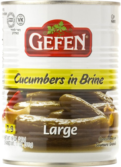 GEFEN: Large Cucumbers In Brine 7-9, 19 oz