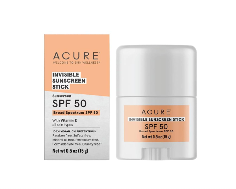 ACURE: Invisible Sunscreen Stick SPF 50, 0.5 oz