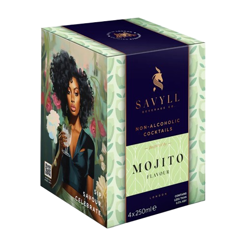 SAVYLL: Non Alcoholic Mojito 4Pk, 34 fo
