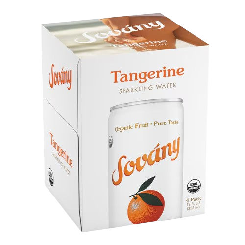 SOVANY: Tangerine Sparkling Water 4Pk, 48 fo