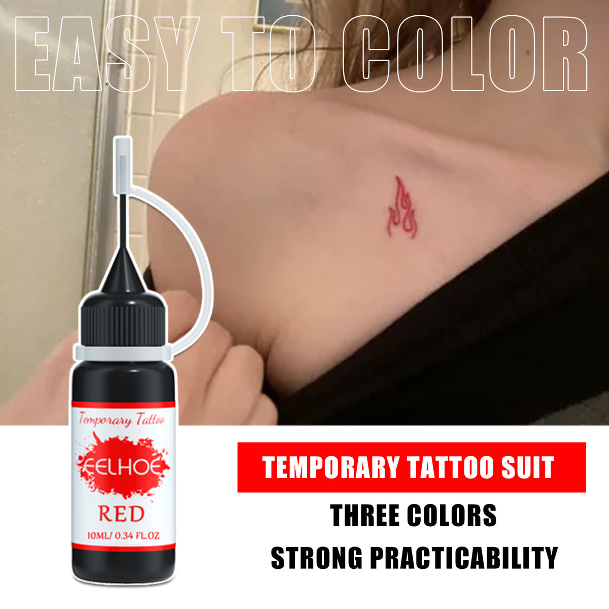 EELHOE Waterproof Temporary Juice Tattoo Set