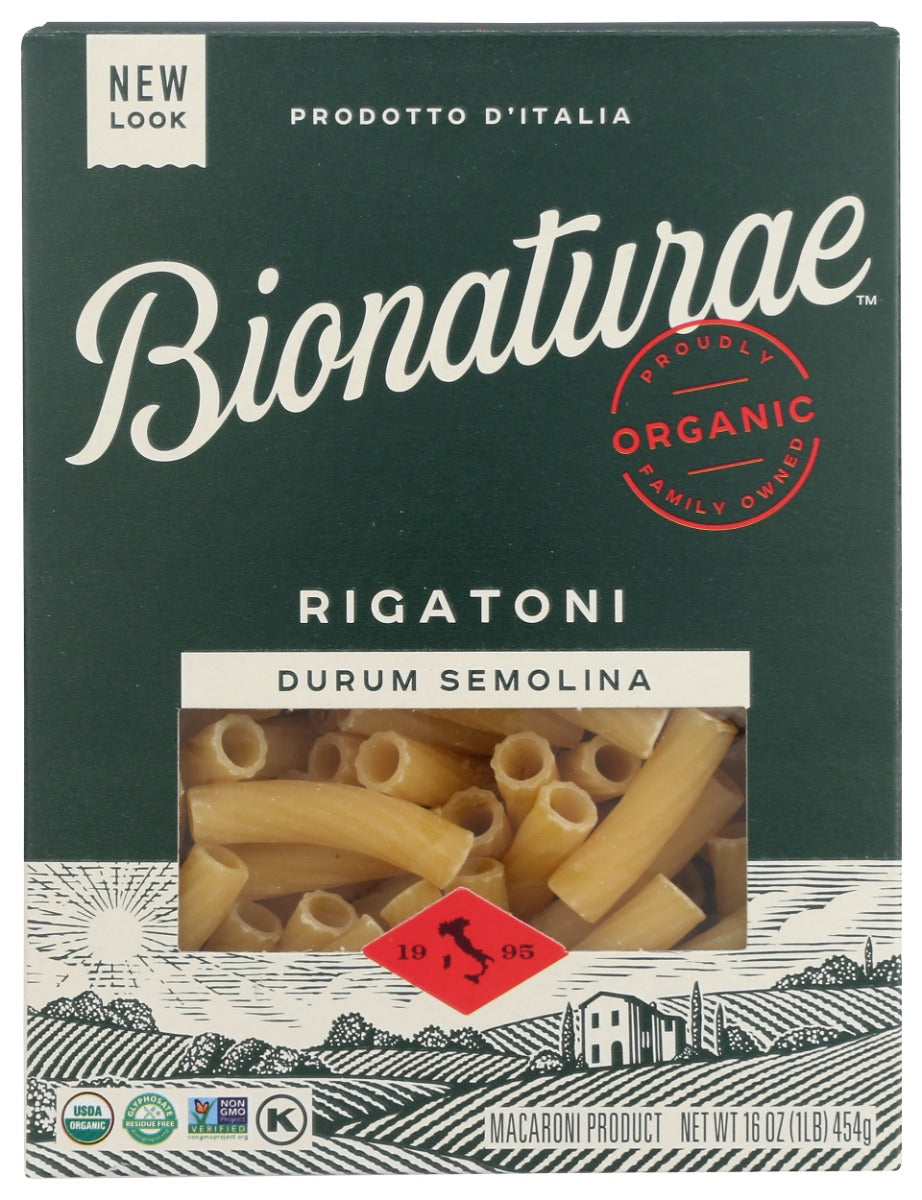 BIONATURAE: Organic Durum Semolina Rigatoni Pasta, 16 oz
