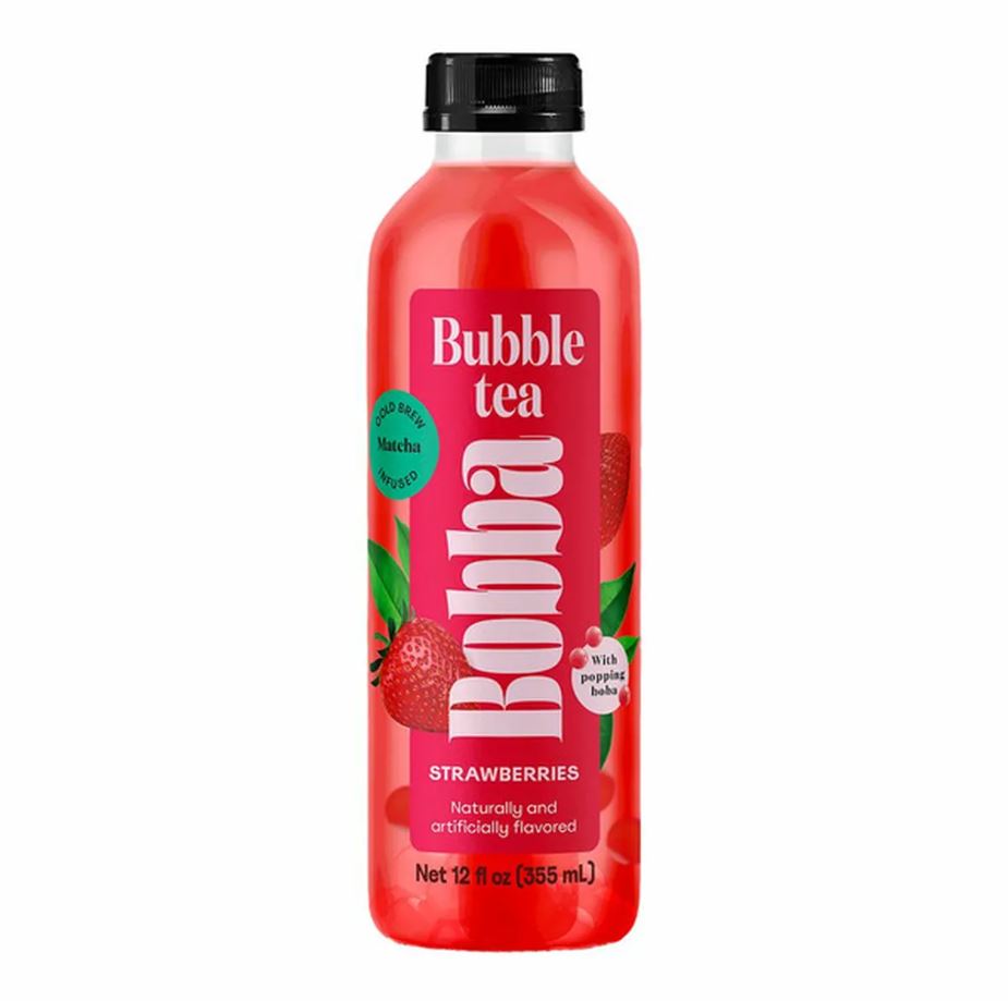 BOBBA: Strawberries Bubble Tea, 12 fo