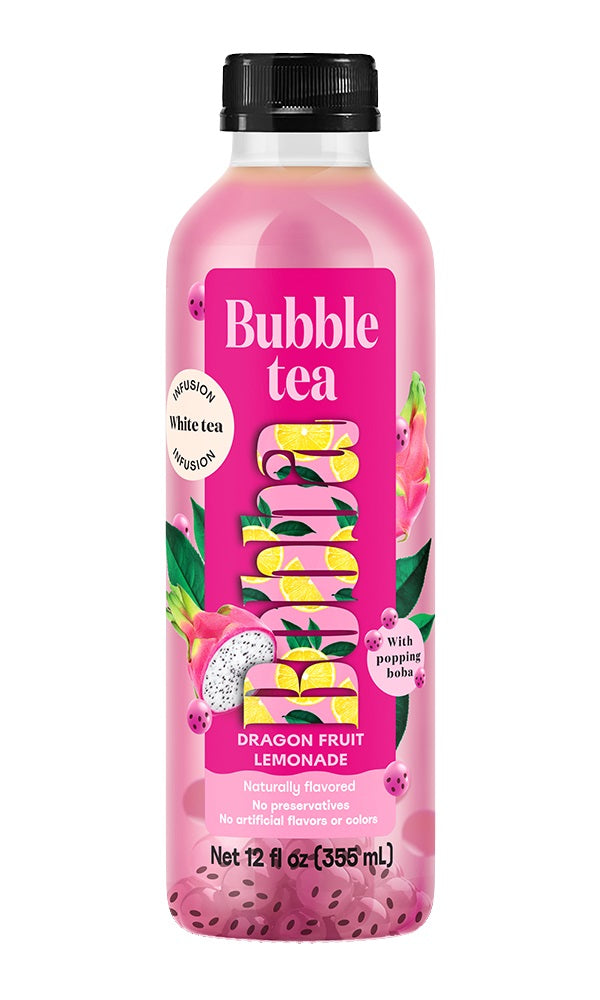 BOBBA: Dragonfruit Lemonade Bubble Tea, 12 fo