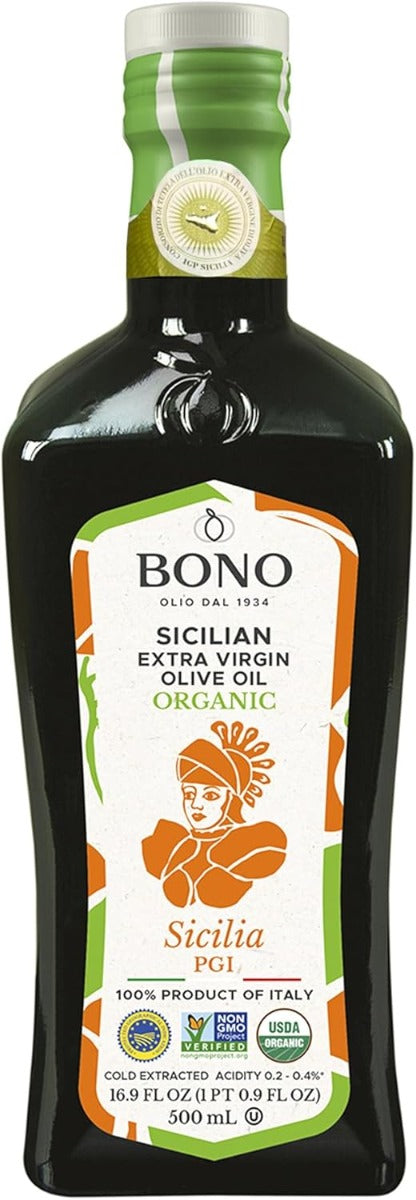 BONO: Sicilia PGI Organic Sicilian Extra Virgin Olive Oil, 16.9 oz