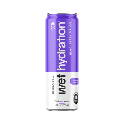 WET HYDRATION: Blackberry Melon Wellness Water, 12 fo