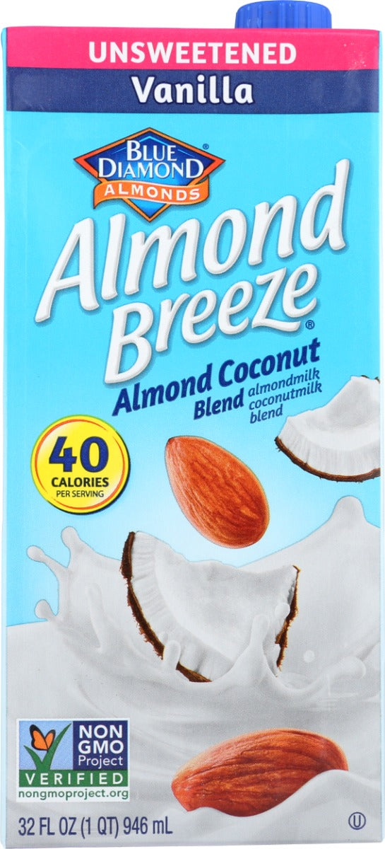 BLUE DIAMOND: Unsweetened Vanilla Almondmilk Coconutmilk, 32 fo