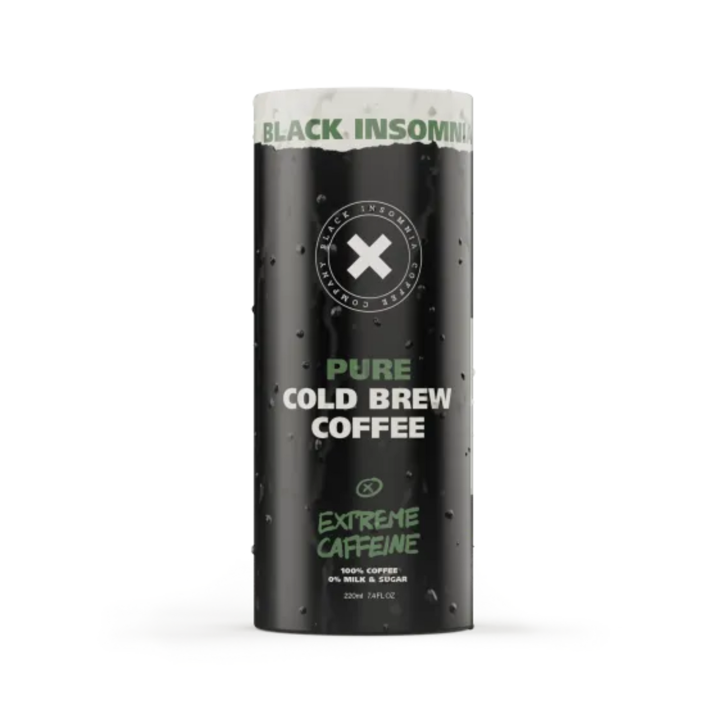 Black Insomnia Coffee Extreme Caffeine Ready To Drink Pure Cold Brew - 7.4 Fl Oz