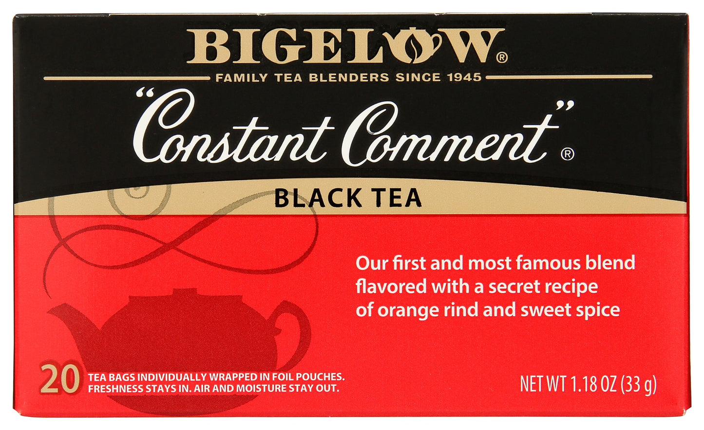 BIGELOW: Constant Comment Black Tea 20Bg, 1.18 oz