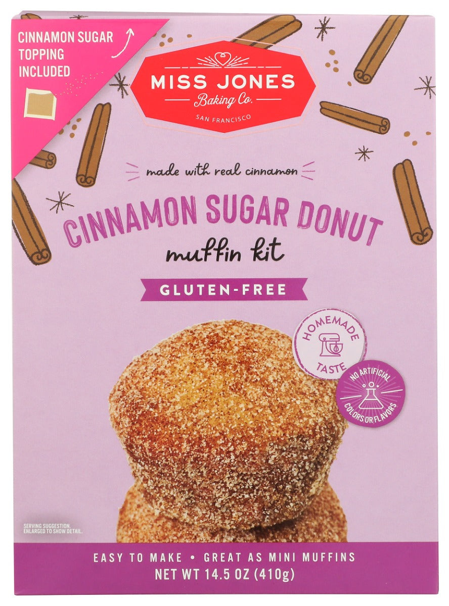 MISS JONES BAKING CO: Gluten Free Cinnamon Sugar Donut Muffin Kit, 14.5 oz