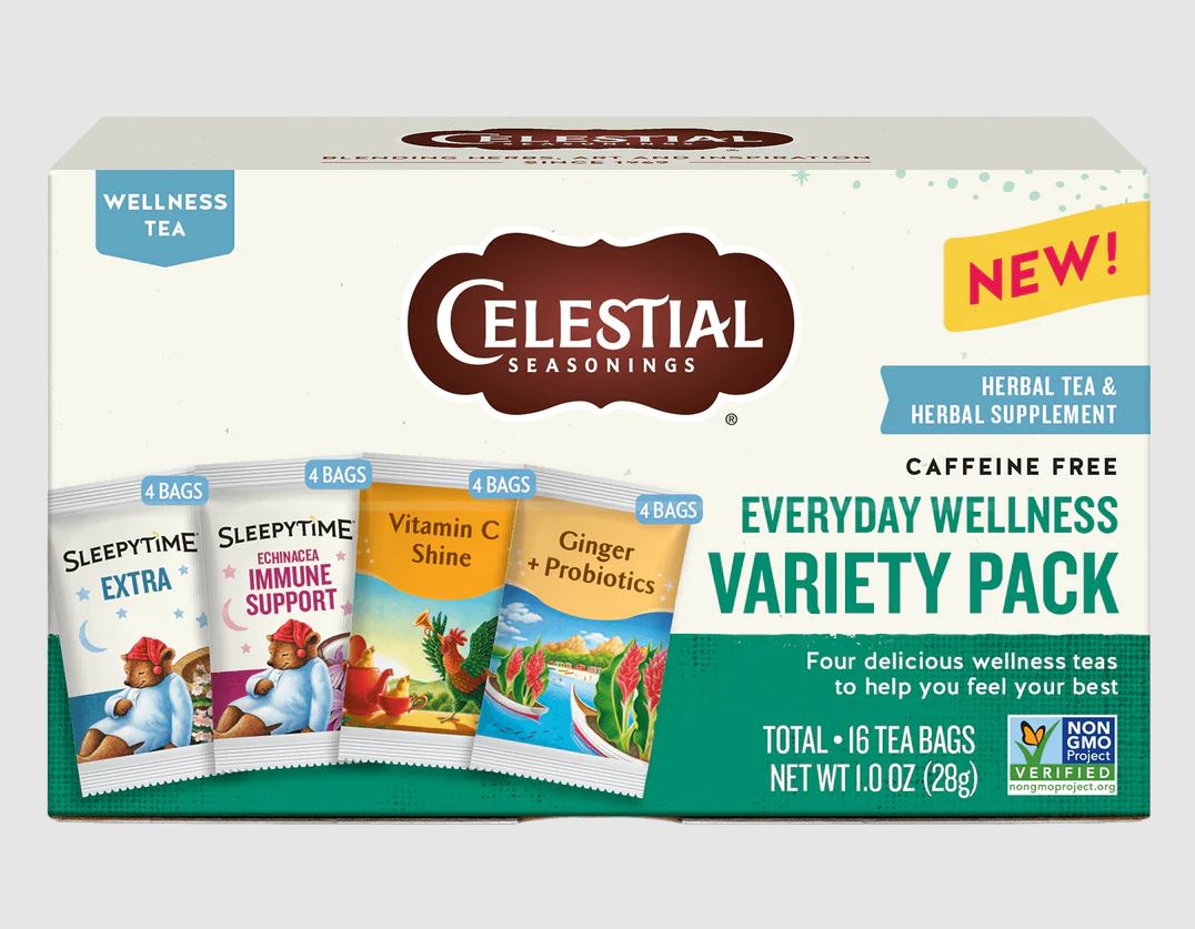 CELESTIAL SEASONINGS: Everyday Wellness Tea Variety Pack, 16 bg