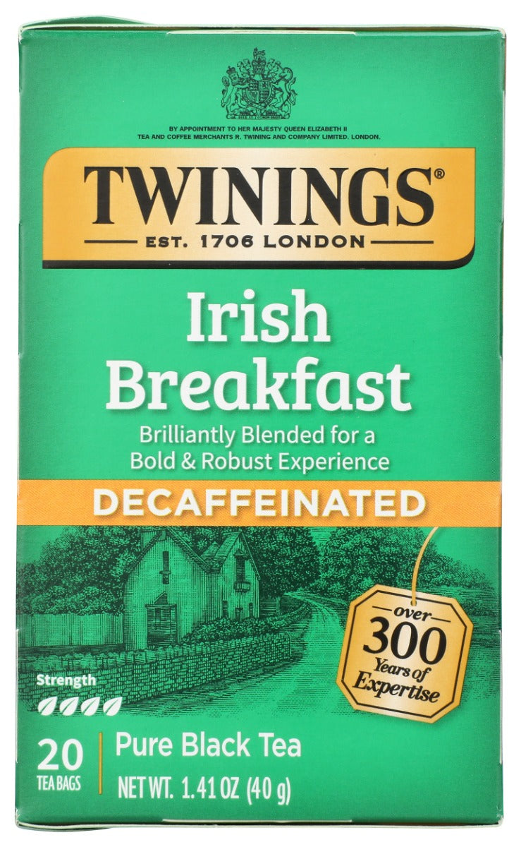 TWINING TEA: Irish Breakfast Decaf Tea, 20 bg