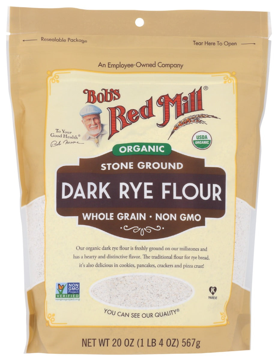 BOBS RED MILL: Organic Dark Rye Flour, 20 oz