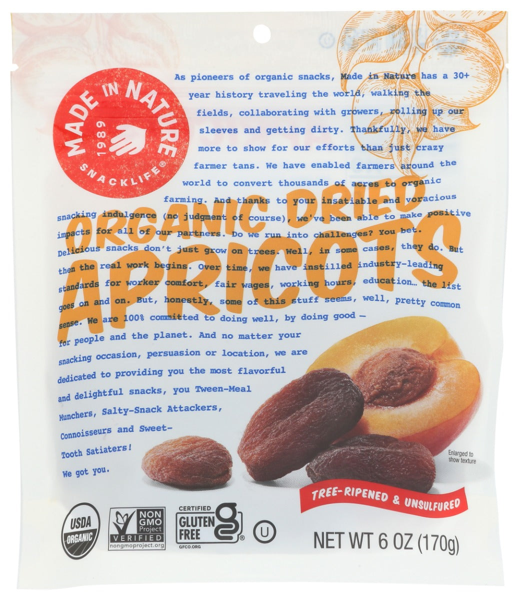 MADE IN NATURE: Dried Apricots, 6 oz