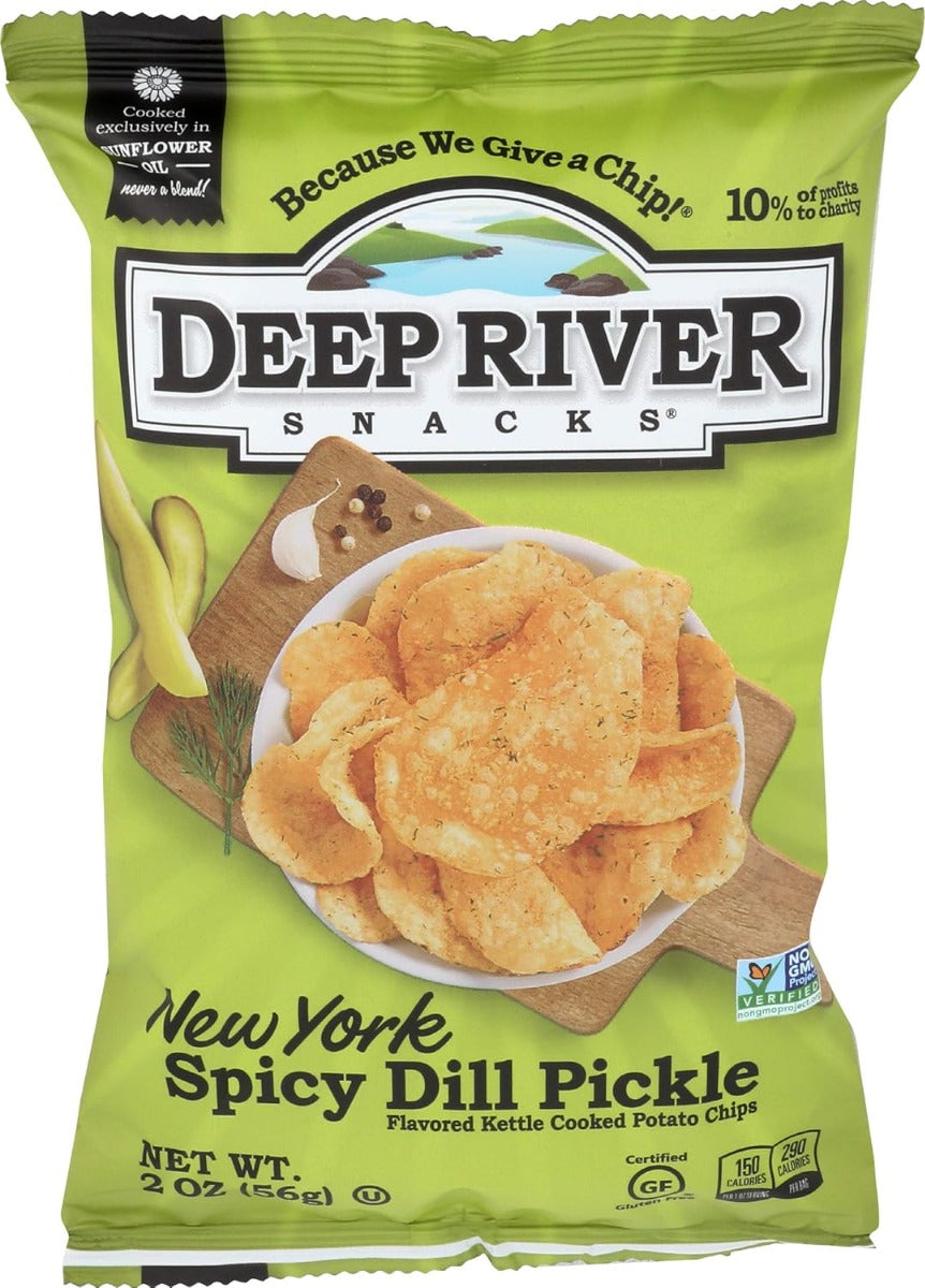 DEEP RIVER: New York Spicy Dill Pickle Kettle Chips, 2 oz
