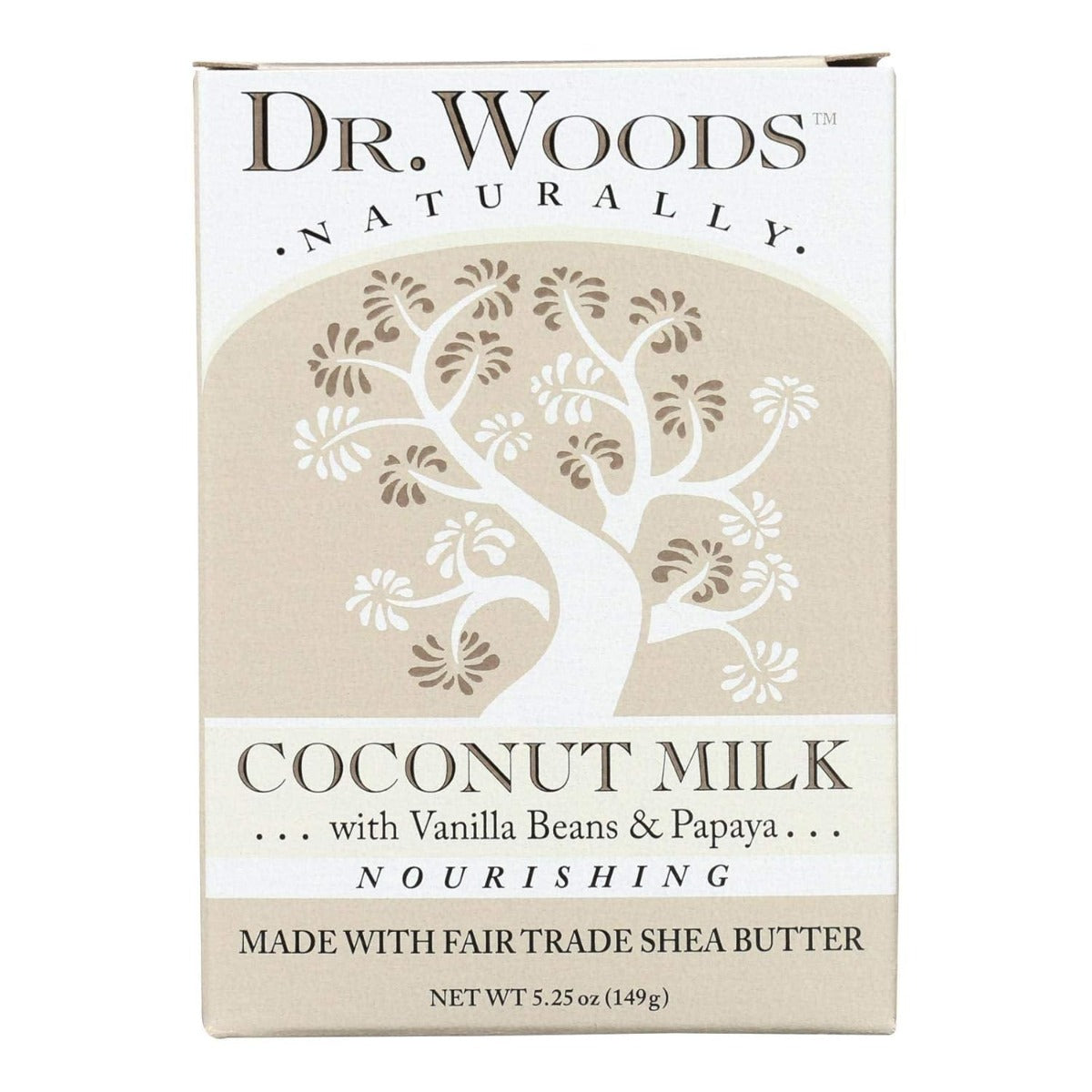 DR WOODS: Coconut Milk Raw Shea Butter Soap, 5.25 oz