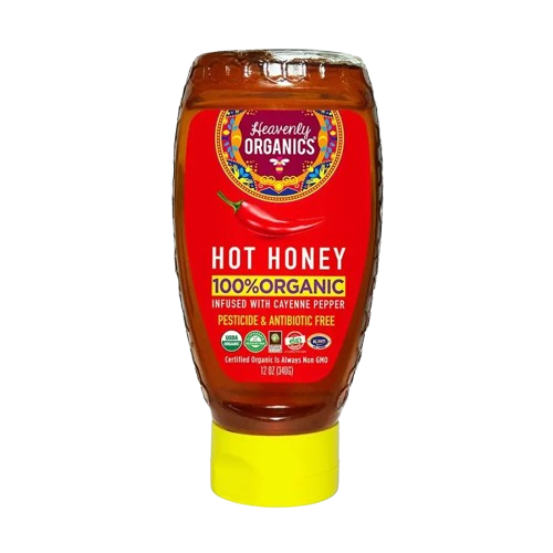 HEAVENLY ORGANICS: Organic Raw Hot Honey Squeeze Bottle, 12 oz